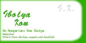ibolya kom business card